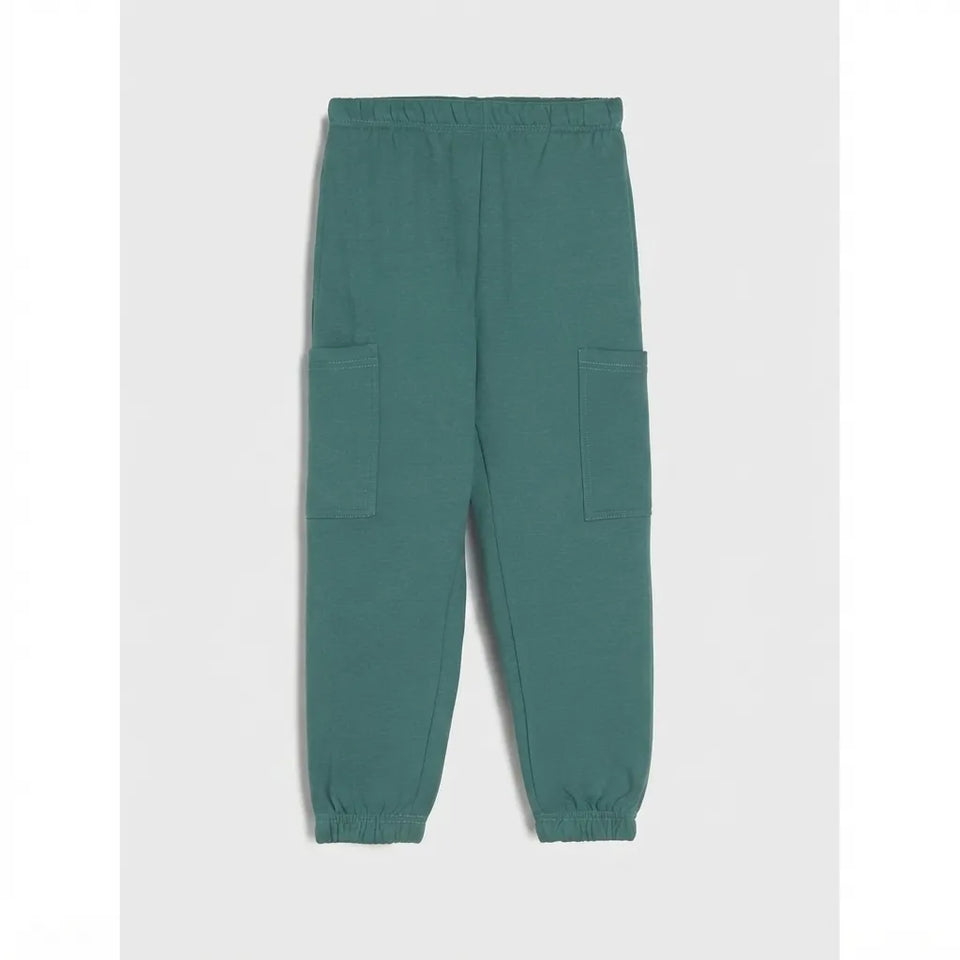 Sinsay Boy's Green Fleece Cargo Sweatpant