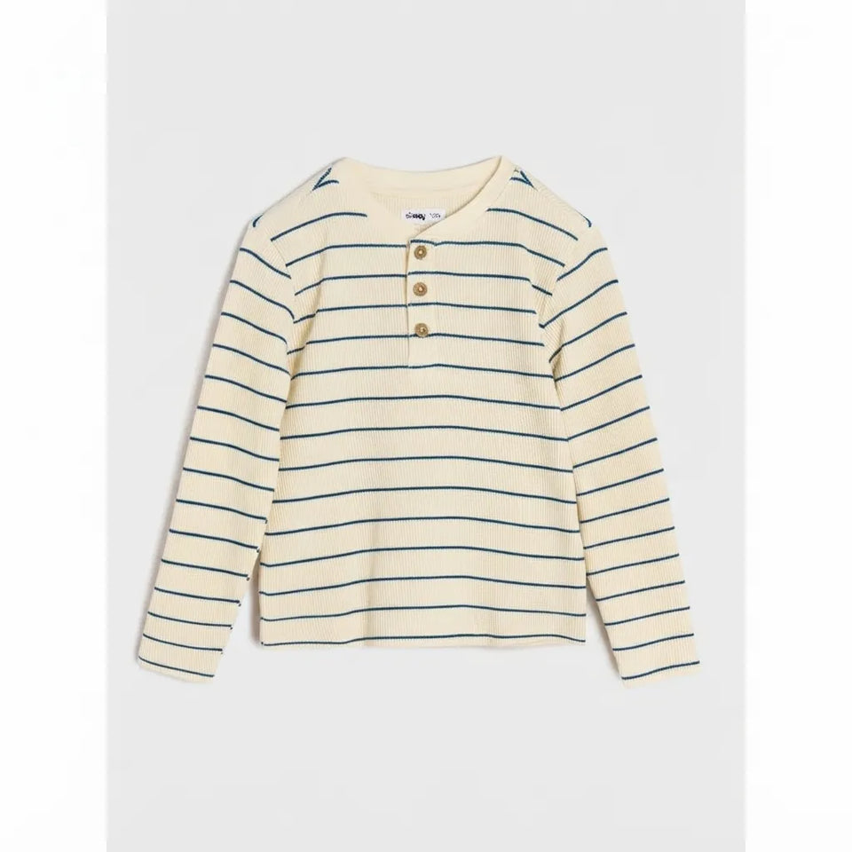 Sinsay Boy's Beige Long-Sleeved Blouse