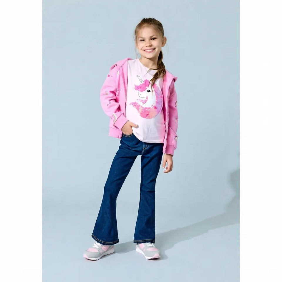 Sinsay Girl's Navy Flare Leg Jeans