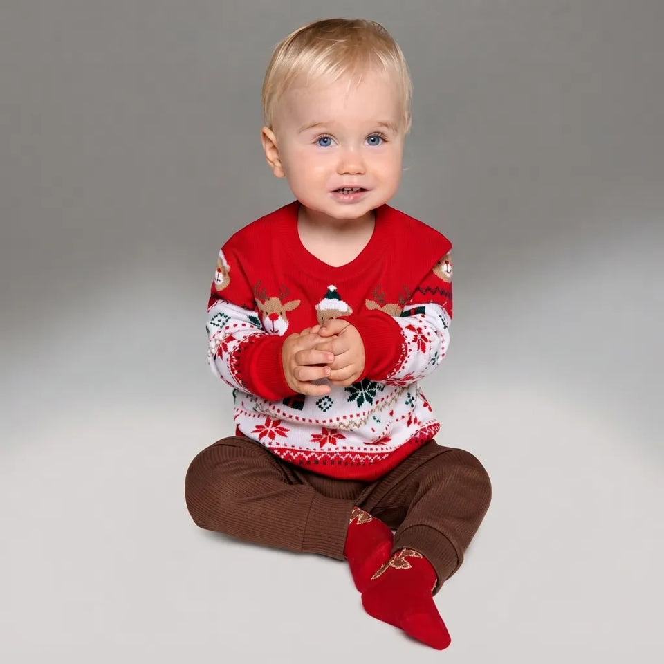 Sinsay Baby Boy's Red Christmas Motif Sweater