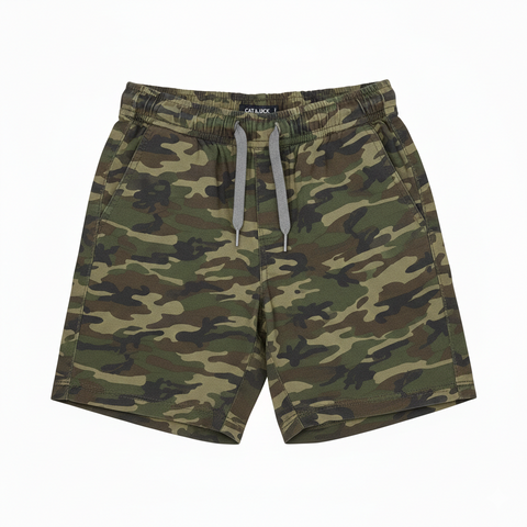 Cat & Jack Boys' Green and Brown Camo Knit Pull-On Shorts | Cat & Jack in Lebanon