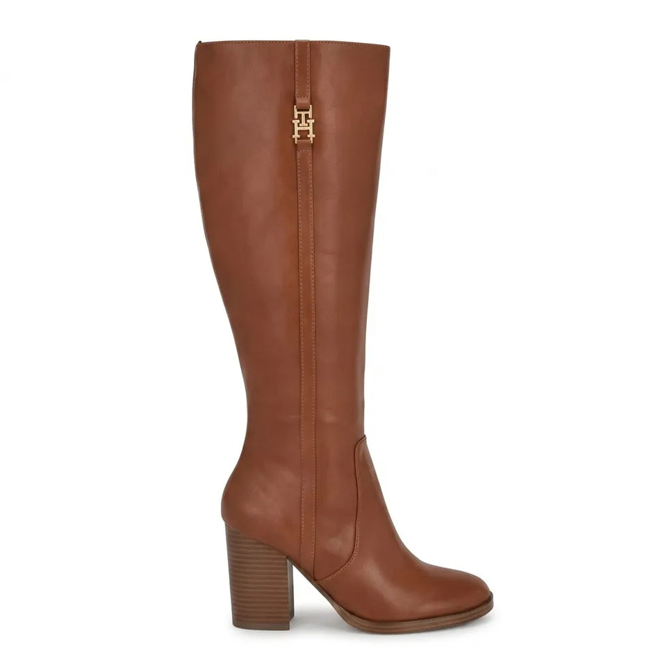 Tommy Hilfiger Women's Light Brown Ursy Tall Heeled Boots