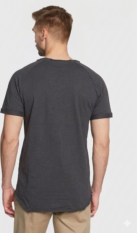 Rebel Men's Charcoal Grey Crew Neck Short Sleeve T-Shirt | Rebel in Lebanon