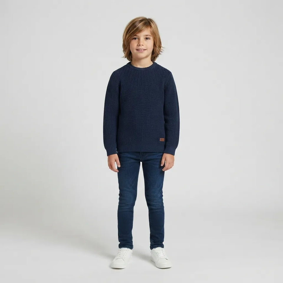 Sinsay Boy's Navy Crew Neck knitted Sweater
