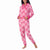 Hello Kitty Women's Pink Checkerboard One-Piece Pajama