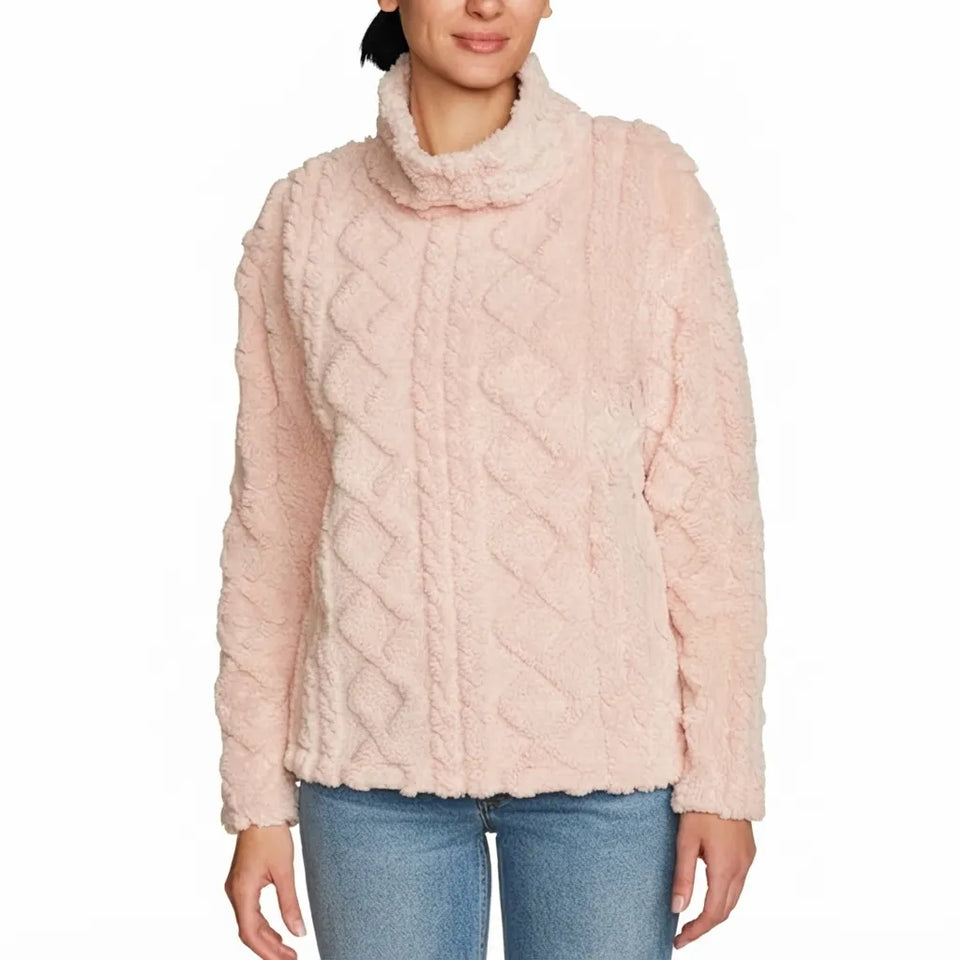 Eddie Bauer Women's Light Pink Cozy Pullover Sweater