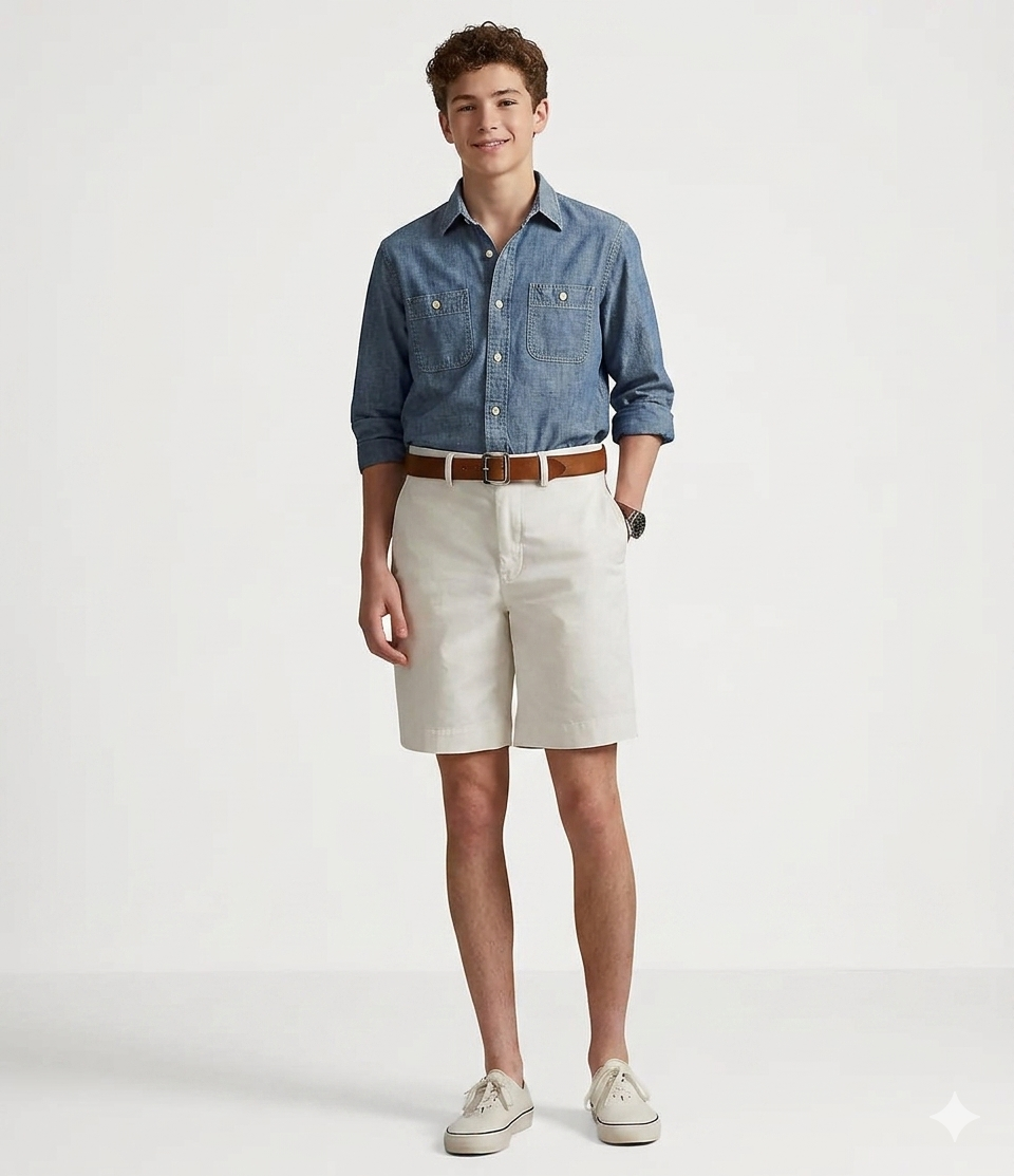 Polo Ralph Lauren Boy's Beige Classic-Fit Stretch Chino Shorts|Polo Ralph Lauren In Lebanon