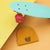 Sinsay Boy's Mustard Yellow Front “Skate Life” Patch Folded Cuff Beanie