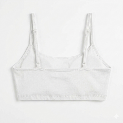 Mightly Girl's White Organic Cotton Bras|Mightly In Lebanon