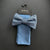Alfani Men's Blue 2-Peice Geometric Bow Tie and Solid Pocket Square Set