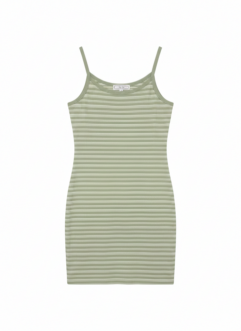 Hippie Rose Women’s Sage Green and White Striped Mini Dress | Hippie Rose in Lebanon