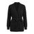 Splendid Women's Black Belted Button-Front V-Neck Top Long Sleeve Cardigan
