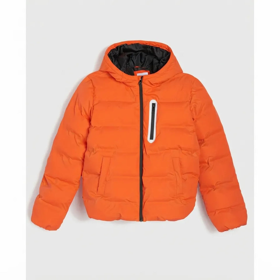 Sinsay Boy's Orange Hooded Puffer Jacket