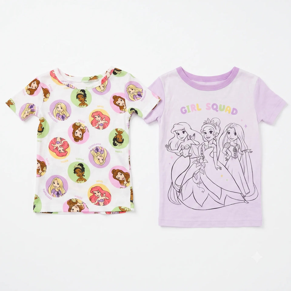 Disney Girls White & Lavender Disney Princess "Girl Squad" T-Shirt 2-Pack | Disney in Lebanon