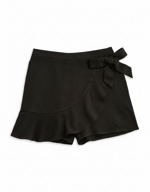 Aqua Girls Black Ruffle Wrap Skirts| Aqua  in Lebanon