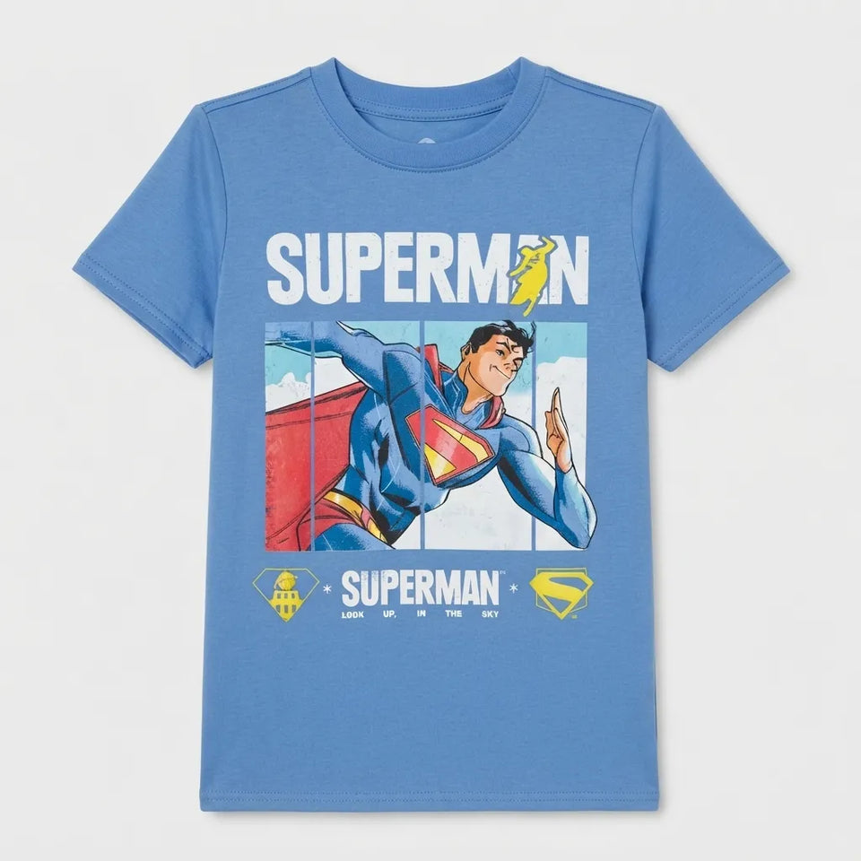 Superman Boy's Blue Short Sleeve T-Shirt