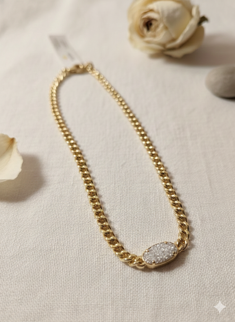 Kendra Scott Women's Gold Tone Chunky Gold Curb Chain Necklace |Kendra Scott In Lebanon