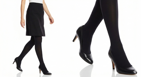 Hue Women's Black Super Opaque Control Top Tights|Hue In Lebanon