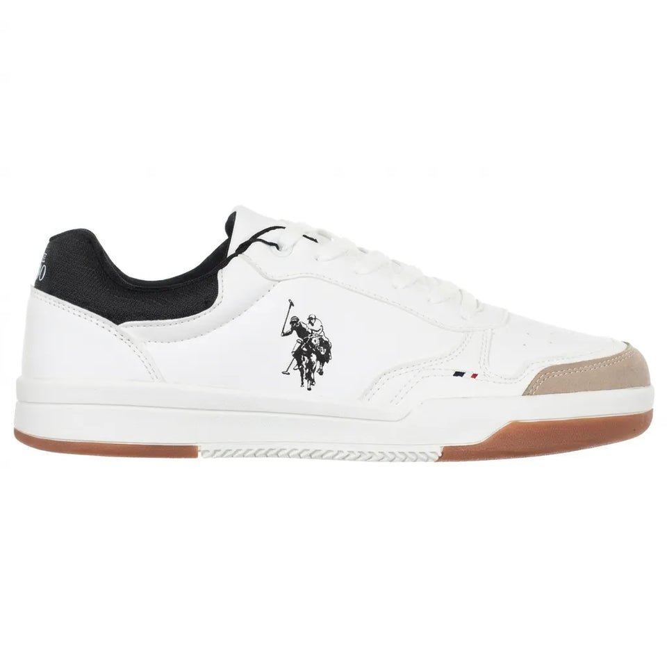 U.S. Polo Assn. Men's White & Black Steve Sneakers