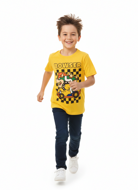 Komar Kids r Boys' Yellow  Mario Kart Bowse Graphic T-Shirt | Komar Kids in Lebanon