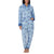 Disney Stitch Women's Blue Hooded One-Piece Pajama