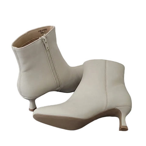 Journee Collection Women's Bone Kitten Heel Ankle Boots | Journee Collection in Lebanon