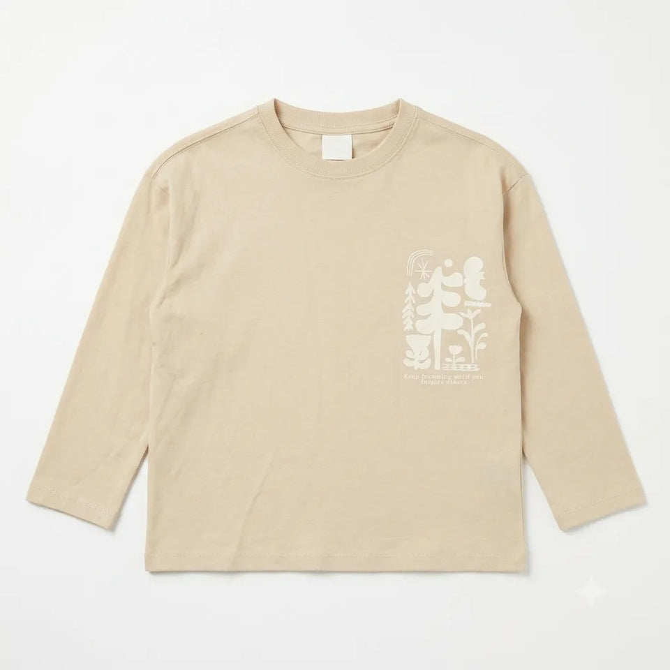 Zara Boy's Light Beige " Keep Dreaming ...." PrintedLong SleeveBlouse | Zara in Lebanon