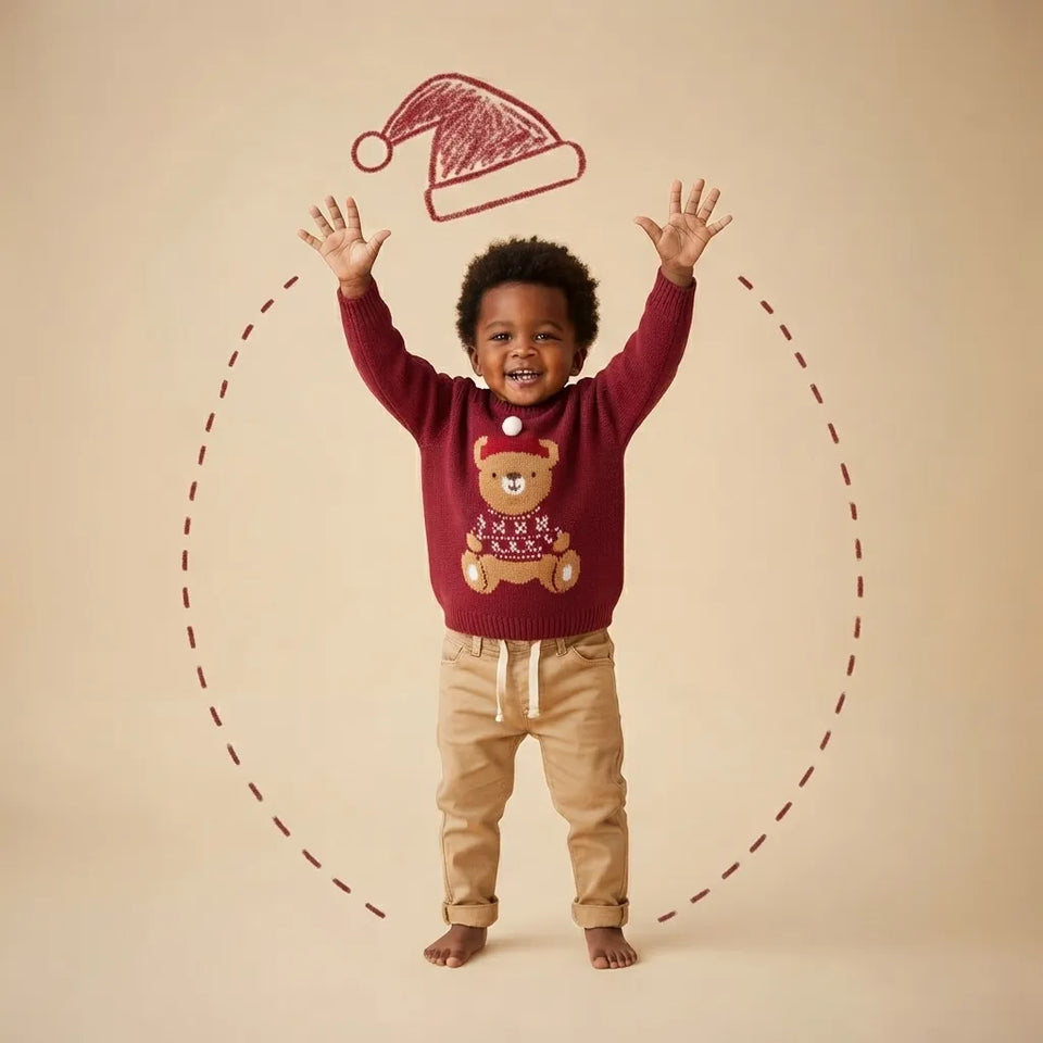 Sinsay Baby Boy's Burgundy Festive Sweater