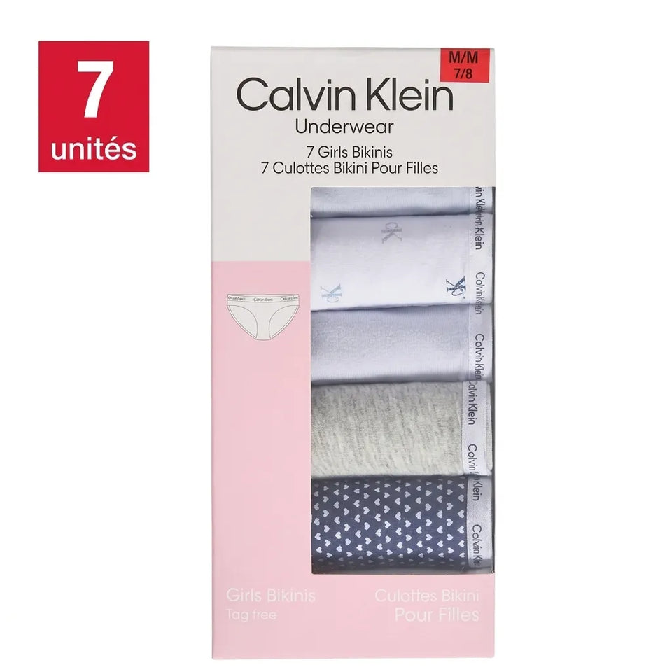 Calvin Klein Women's Multicolor 7-Pack Cotton Stretch Girls BikiniUnderwear