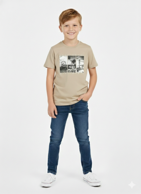 Cat & Jack Boy's  Beige California Graphic T-shirt | Cat & Jack in Lebanon