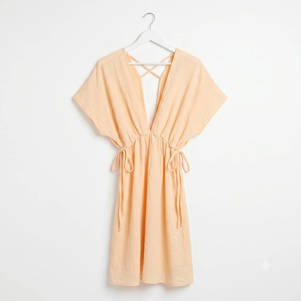 Zara Girl's Coral Criss Cross Back Casual Dress|Zara In Lebanon