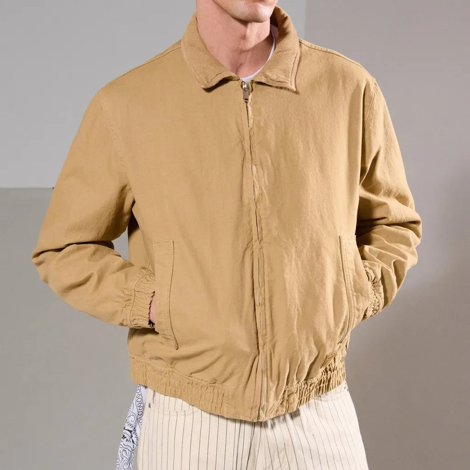 Sinsay Men's Beige Jacket With Classic Collar