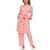 Flora Nikrooz Women's Coral Pink Floral Printed Robe Tank And Pant Pajama Set
