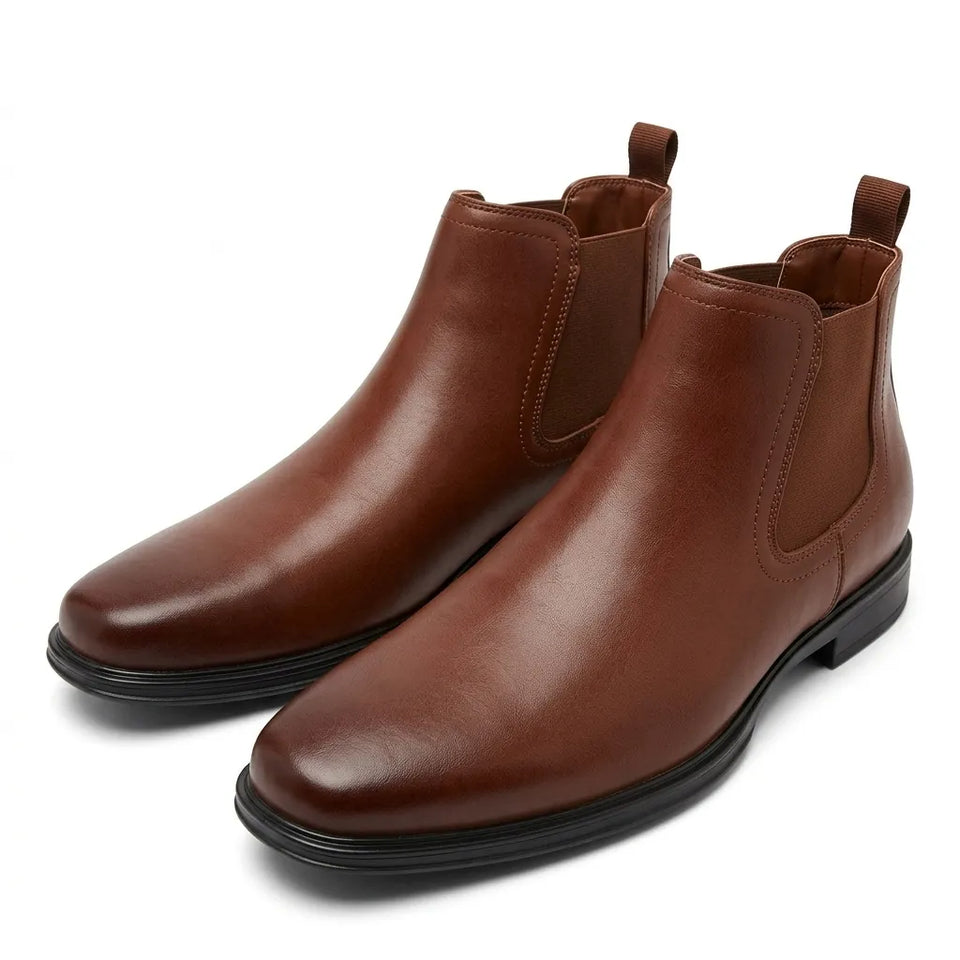 Perry Ellis Portfolio Men's Brown Leather Boots