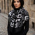 Karl Lagerfeld Women's Black & Gray Paris Crystal Embellished Scarf