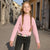 Sinsay Girl's Pink Ribbed Mock Neck Sweater