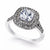 Charter Club Women's Silver Double Halo Crystal Center Ring