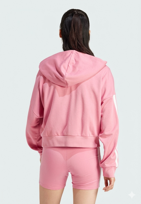 Adidas Women’s Pink Velour Quarter-Zip Hoodie | Adidas in Lebanon