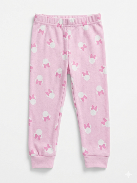 SD Baby Girl's Pink Minnie Mouse Head With Bow Pajama Bottom    |  SD in Lebanon