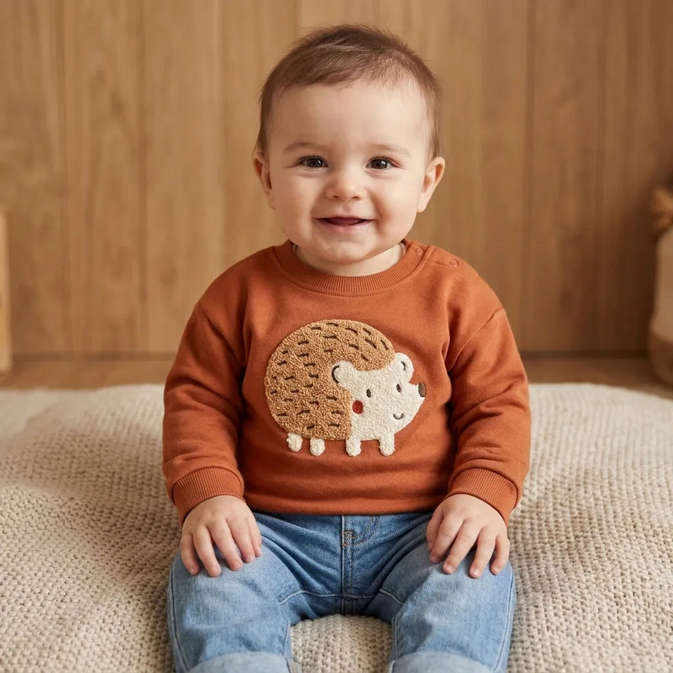 Sinsay Baby Boy's Rust Hedgehog Graphic Sweatshirt