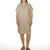 Well Worn Women’s Tan Linen Blend Casual Pockets Dress