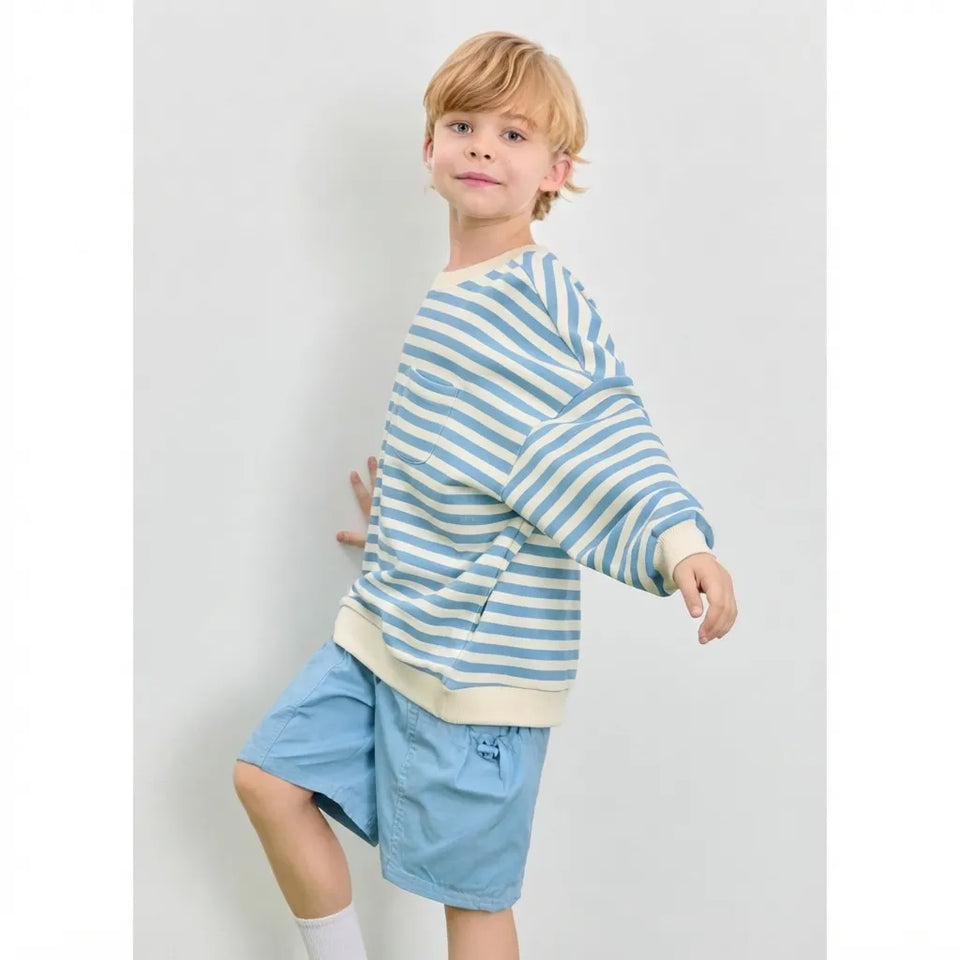 Sinsay Boy's Blue Cotton Utility Cargo Shorts