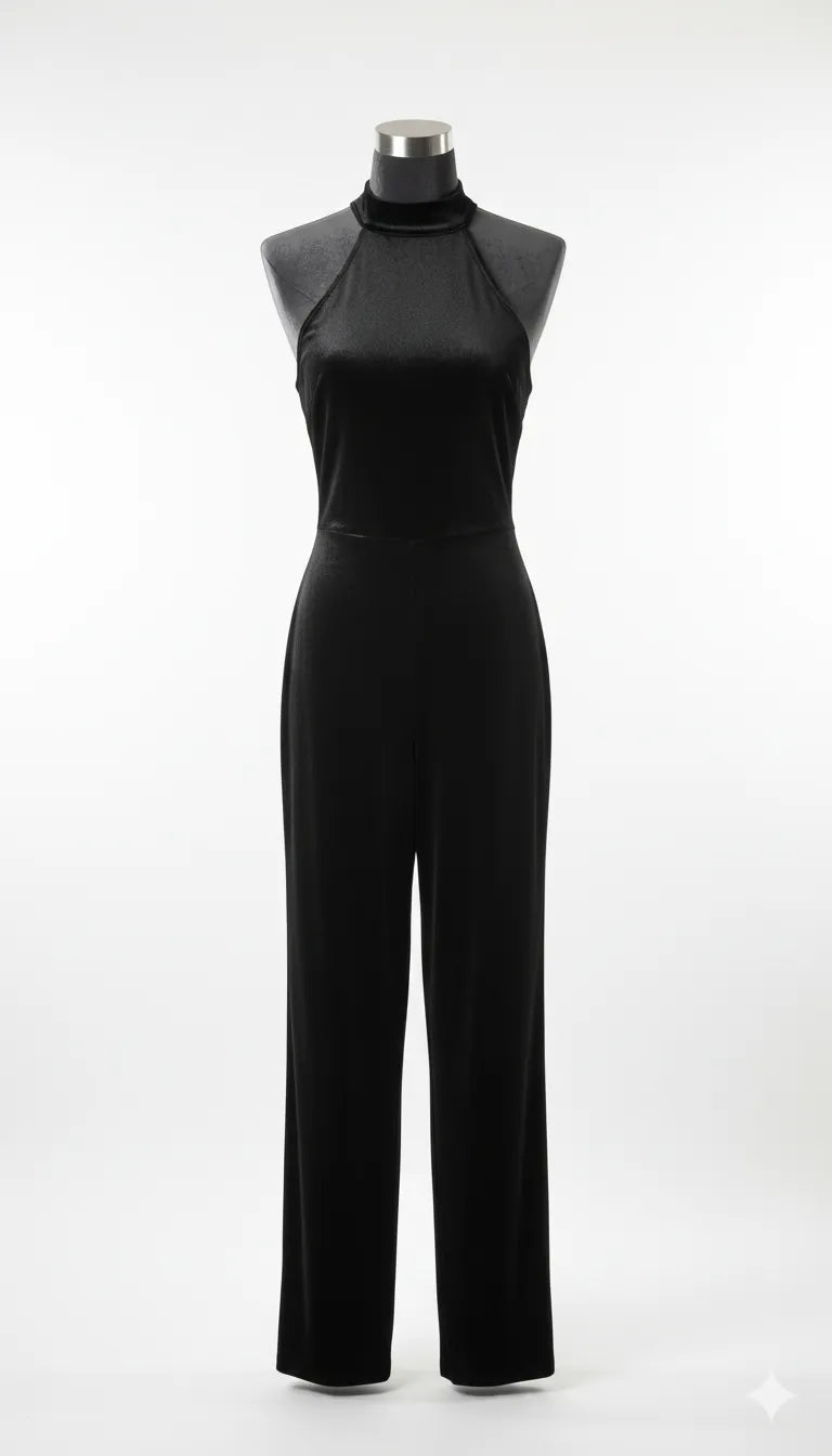 Zabaione Women's Black Sleeveless Jumpsuit | Zabaione In Lebanon