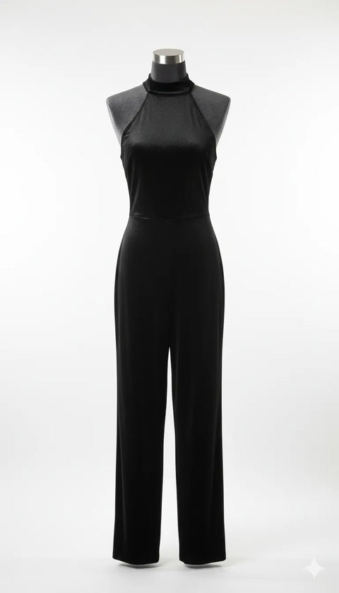 Zabaione Women's Black Long Sleeve Jumpsuit | Zabaione In Lebanon