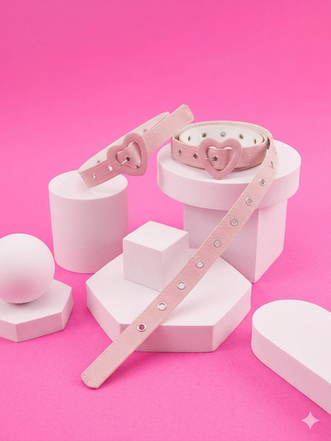 Sinsay Women’s Pink Heart-Buckle Grommet Belt | Sinsay in Lebanon