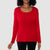 Mario Serrani Women's Red Long Sleeve Knit Blouse