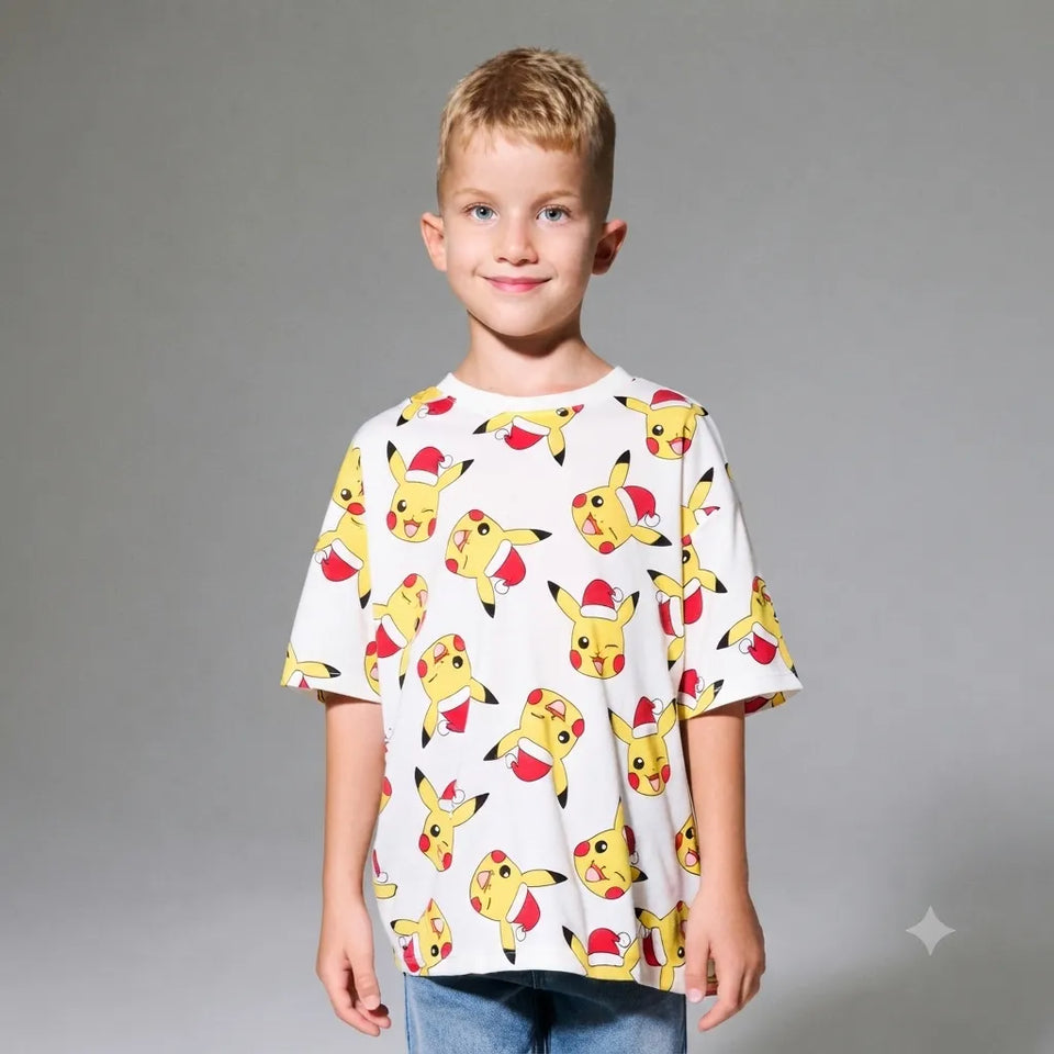 Sinsay Boy's White Pokémon Pikachu Printed T-Shirt