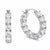 And Now This Women's Cubic Zirconia Inside Outside Hoop Earring