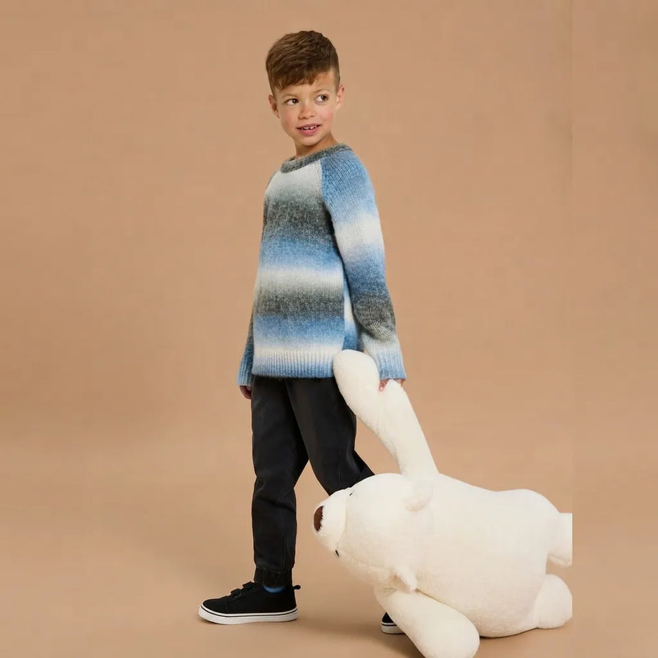 Sinsay Boy's Grey & Blue Ombre Sweater