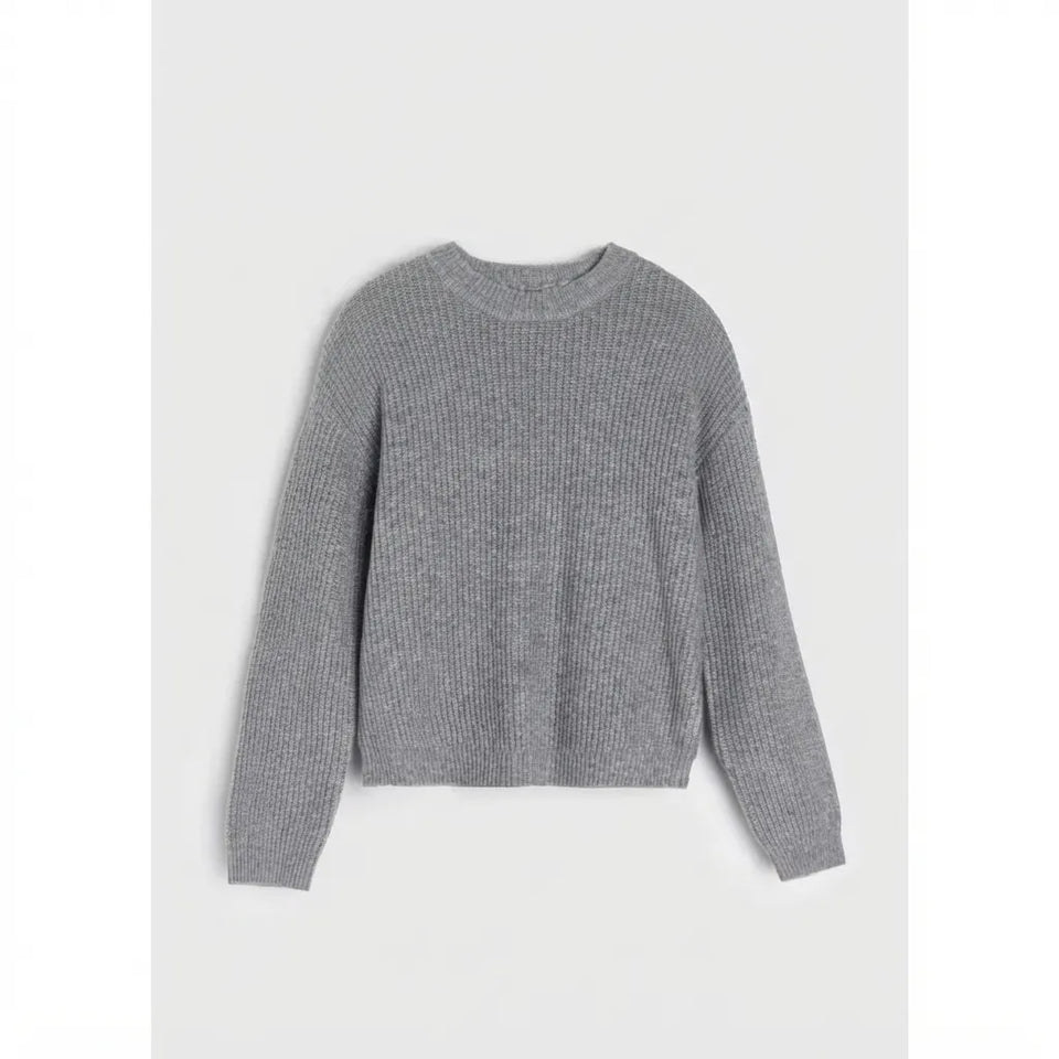 Sinsay Girl's Grey Ribbed Sweater